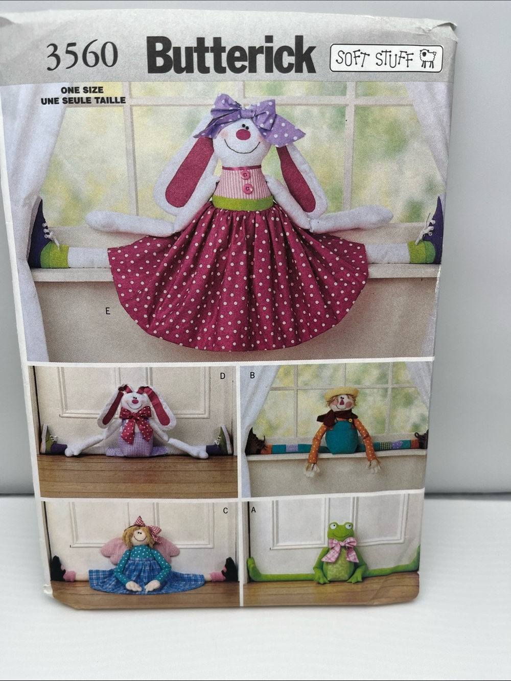 Butterick Soft Stuff Polka Dot Magenta Doll Dress Sewing Pattern